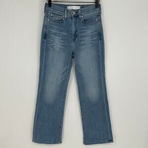 AYR The Pop Ankle Straight Jeans Pockets Stretch USA Made Quality Womens 27S